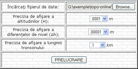 Exemplu numeric - Compensarea unei reţele de nivelment