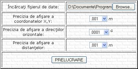 Exemplu numeric - Compensarea unei reţele geodezice