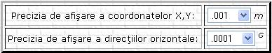 Selectarea preciziilor de afişare